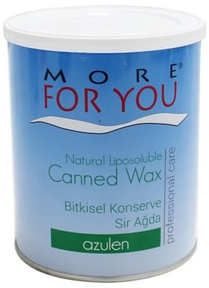 More For You Azulen (Grün) Warmwachs mit dose - Sir Wax Dose für Profi Salon - Warm-/Heißwachs - DosenWax Haarentfernung Pflanzenkonserve (Azulen, 800 ml (1er Pack))