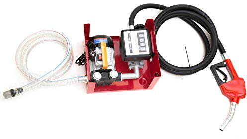 Elektrische Dieselpumpe selbstansaugende Pumpe, mit automatik Zapfpistole，ausgestattet mit 4m Schlauch, 550W Komplett Set 60l/min Dieselförderung