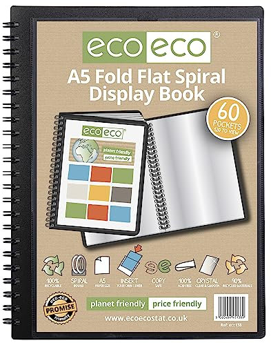 eco-eco Eco138 Porte-vues A5 50% recyclé 60 pochettes à spirales