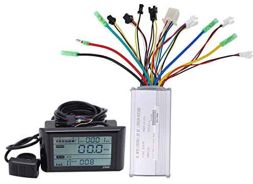 Pilipane Brushless Motor Controller,36/48V 500/750W Electric Bicycle Scooter Brushless Controller Kit with 9 Mosfet LCDS900 Meter for Electric Bike Bicycle Scooter Brushless Controller Kit, Motor