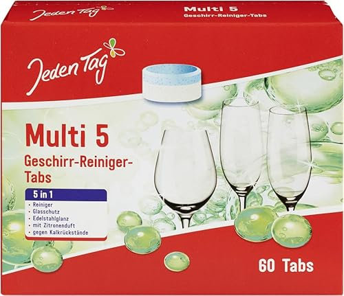Jeden Tag Geschirr-Reiniger-Tabs Classic 5in1, 900 g