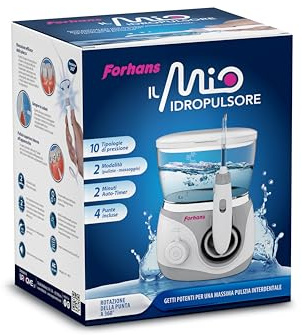 Forhans Il Mio Idropulsore Famiglia, Pulizia Profonda Cavo Orale, Punte Intercambiabili, Protesi Apparecchi Ortodontici, Ideale per i Portatori di Protesi Dentali e Apparecchi Ortodontici
