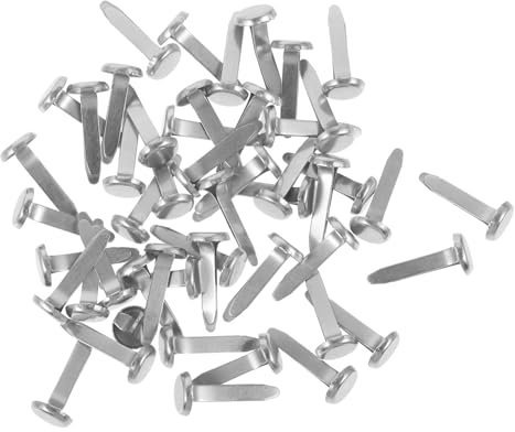 STOBOK 50 Stück Papierverschluss Messing Metall brads bastelsets für Kinder basteln für Kinder Sammelalbum dekorative Nägel Papierverschlüsse Handbuch Zucht Büroklammer Croissant Ecknägel
