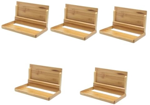 NUOBESTY 5stücke Business Card Display Rack Eleganter Tischkartenhalter Aus Holz Praktisches Design Für Büro Und Zuhause Für Visitenkarten Und Organisation