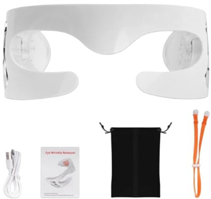 Eye Massager with Vibration, Electric Eye Massager | Red Light Eye Protection Massage Glasses - Portable 3D Surround Eye Massager, Relieves Eye Fatigue and Reduces Eye Bags