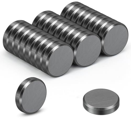 Wukong 25 pezzi Magnete Potente, 20×5mm Calamite Lavagna Magnetica, Magnete in Ferrite, Calamite Frigorifero Calamite Lavagna per Ufficio, Bacheca e Scuola
