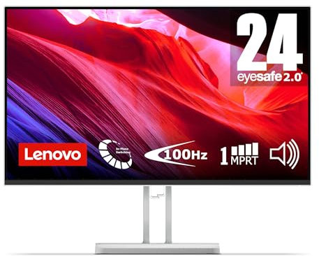 Lenovo L24i-4A 24 Inch PC Monitor | FHD, 1080p, 48-100Hz, IPS, 4ms, VGA and HDMI