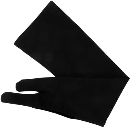 WOONEKY Two-finger Drawing Glove for Artists Breathable Digital Tablet Glove Black for Drawing and Graphic Design