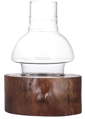 MAGICLULU Bougeoirs Style Calice Bougeoirs en Bois pour Bougies Chauffe-Plat pour Décoration De Table Bougeoir Vintage