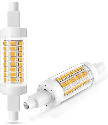 wossluck R7S LED 78mm Leuchtmittel 5W Warmweiß 3000K Lampe Slim 500lm ersetzt 50W Halogenlampe 230V Nicht Dimmbar Glühbirne 2er Pack