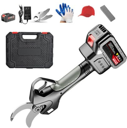 Forbici Da Potatura Elettriche, Forbici Da Potatura Per Giardinaggio 21v 2.0ah Forbici Elettriche Professionali Per Potatura Alberi Per Giardini (Con Batteria E Caricabatteria),1-battery
