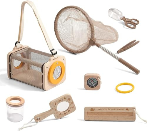 Forskarset för barn, naturutforskning, gåva för pojkar och flickor, camping naturutforskning, gåva för pojkar och flickor (8 delar)