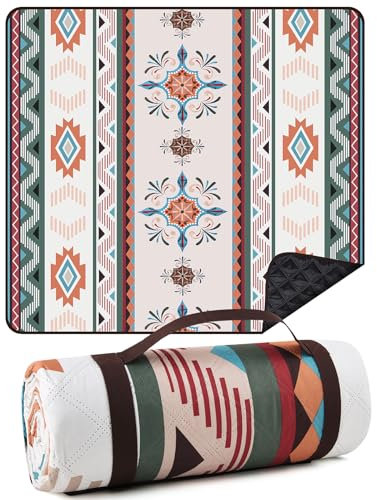 EXTSUD Coperta da picnic, 200x200cm Campeggio Picnic Mat Umidità Pad Coperta portatile Picnic Impermeabile Coperta da spiaggia con maniglia di trasporto Picnic Mat