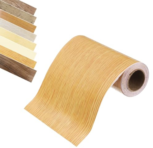 sourcing map Wood Grain Tape, 2 x 16Ft Self-Adhesive Wood Grain Repair Tape Simulated Repair Patch for Wall Corner Table Door Baseboards Floor Sofa Furniture Home Decor (American Oak)