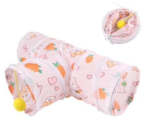 Kleintiertunnel | Haustier spielen Schlafrohr | Faltbares Spielzeug Bunny Tunnel Interaktive Röhre für Kaninchen, Frettchen, Hamster, Chinchilla, Igel Verstecken und Ausruhen