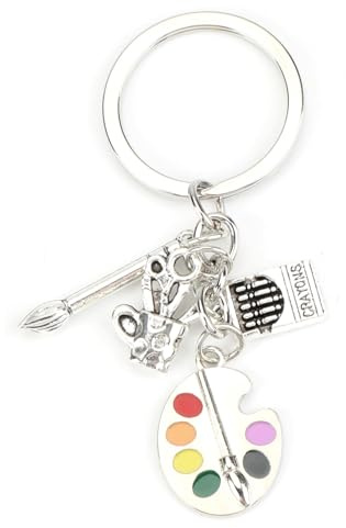 FRULX Drawing Keychain, Creative Keychain for Artistic Gifts, Ideal Present for Her on Birthday or Special Occasion, Cute Keyring, Perfect for Women, Friends, Stylish Accessory for Bag