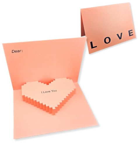 3D Pop-Up Karte Love für Jahrestag, Muttertag, Hochzeitstag, Geburtstag, Geschenk - moderne Liebeskarte mit Umschlag, romantische Liebesgrüße für Frau, Freundin, Ich liebe dich sagen