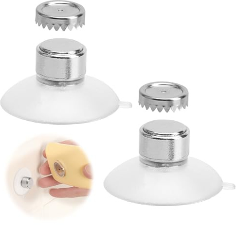 2 PCS Porta Sapone Magnetico,Portasapone Portasapones Magnetico Senza Foratura Ventosa Porta Sapones in Acciaio Inox per Doccia, Lavabo, Bagno e Cucina