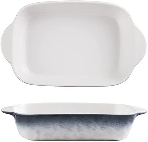 Plats de Cuisson en céramique Plats en céramique ustensiles de Cuisson Moule à pâtes rectangulaire à lasagnes Cocotte individuelle Plat de Cuisson avec Poi