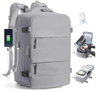 SZLX Sac à Dos Sous Vide Bagage à Main Pour Femmes, Sac à Dos Airbag Avec Système De Vide Pour Le Voyage, Ryanair Travel Ruscksack Taille Cabine Avec Pompe étanche Valise Sous Vide Pour Homme