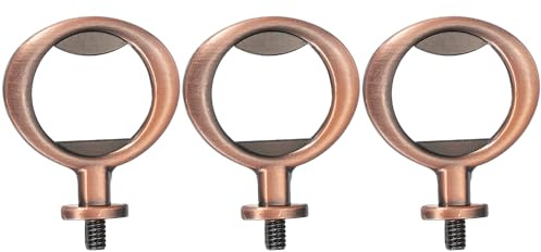 sourcing map Apribottiglie, 3 pezzi da 50 mm, in lega di zinco, kit di inserti piatti filettati per matrimoni, feste di vino, fai da te, artigianato e fatti a mano (bronzo rosso)