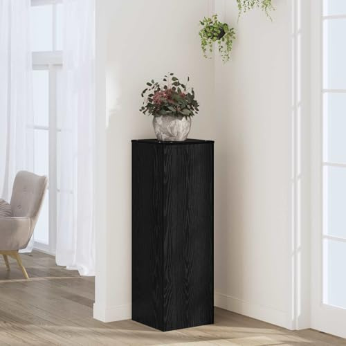 Generico Supporto per Piante Rovere Nero 33 x 33 x 100 cm,Nero,15kg,869235
