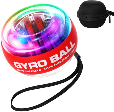 APXEL Balle D'entraînement, Gyroscopique, Automatique Balle de Force, Résistance Illimitée et Contrôle de la Lumière, Accessoire Fitness Portable pour Entraînement Bras Bras Doigt Poignet