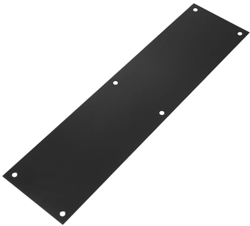 Toddmomy Zócalo de Acero Inoxidable Negro 100x400 Mm, Protector de Placa para Puerta Resistente a Golpes, Placa Metálica para Puertas Interiores y Exteriores, Protección Duradera y Fácil