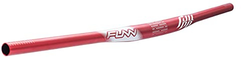 Funn Full On Riser Lenker, Klemme 31.8mm, Breite 810mm, Rise 7mm (Rot) | AL6061 dreifach konifiziert, wenig Backsweep, sandgestrahlt eloxiert, für Trail, Enduro, MTB, BMX und Straße