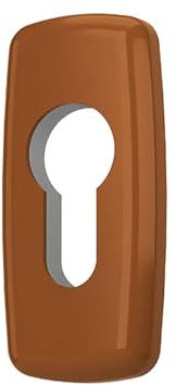 Premium Zylinder Schutzrosetten Rosetten Schließzylinder, Farbe:Golden Oak RAL 8003, Form:Abgerundet