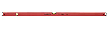 PRO600 Wasserwaage 180 cm mit Ergonomischen Profil - ERS+ (Easy Reading System) Präzise Wasserwaage mit Anti Shock Absorber Endkappen - Farbe Rot