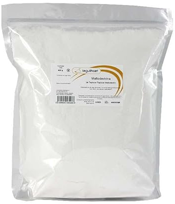 Maltodextrina de tapioca 600 g en polvo para cocina moderna y repostería, secante de aceites y mejora de texturas, bolsa zip