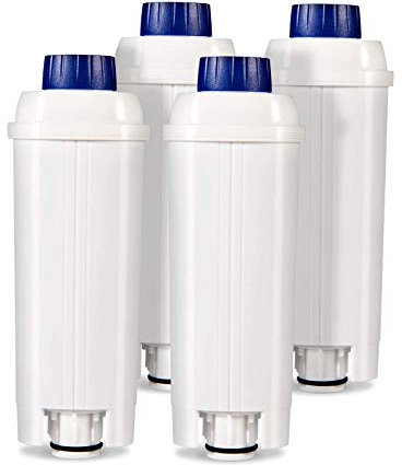 DLSC002 Filtro para cafetera,filtro de agua Aqualogis compatible con Delonghi Series ECAM, ESAM, ETAM, BCO, EC680, EC800 - Paquete de 4