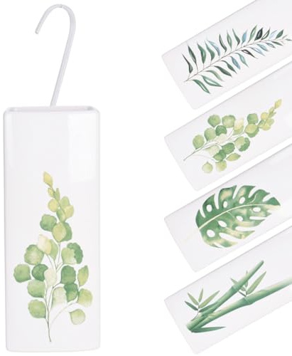 Humidificador de agua difusor de calor | de cerámica, diseño de hojas, color blanco