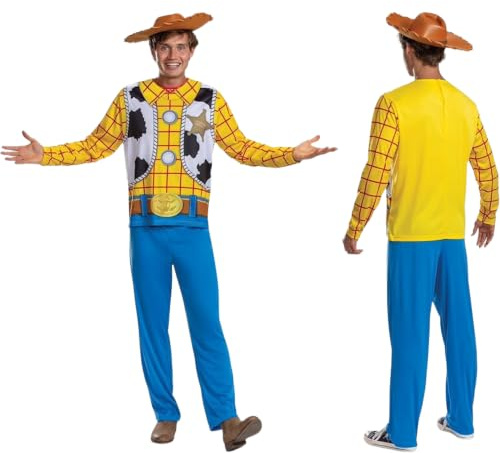 DISGUISE 158449D-EU Woody Basic Plus Adult (Eu) Toy Story Fancy Klänning, Män, L/XL (42-46)