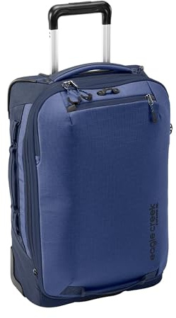 Eagle Creek Expanse 2-Wheel International Carry On Luggage - Efficient Packing Capacity for Strict Baggage Requirements - Heavy Duty Wheels - Telescoping Handle - Pilot Blue - 21.5