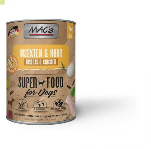6 x MACs Dog Insekten & Huhn Dose 750g