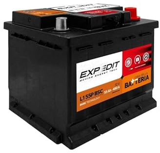 La Casa della Batteria Batteria Auto Expedit Moving Energy Tech Batteria 12v Batteria Auto 55Ah 480A L1 55P DX Dimensioni 20.7x17.5x19 cm Senza Manutenzione Pronta all'Uso Made in It