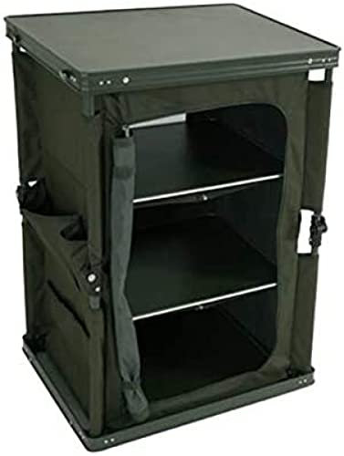 Cucina da Campeggio, Tavolo Pieghevole Portatile, Ripiani per armadietti con Ante in Rete da Cucina da Giardino Esterno, Tavolo per Barbecue con Scomparti, Adatto per Barbecue all'aperto