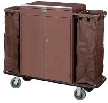 Wäschewagen Edelstahl Hotel-Wäschewagen Hotel-Zimmerservice-Wagen Edelstahl-Trolley-Reinigungswagen Reinigungswagen Arbeitswagen Wäschesortierer