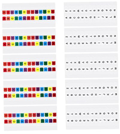 NUOBESTY 10 Blatt Selbstklebende Alphabet Register Abnehmbare Haftnotizen Farbiges Seitenmarkierungssystem Für Notizbücher Praktische Buchmarker Für Büro Und Studium