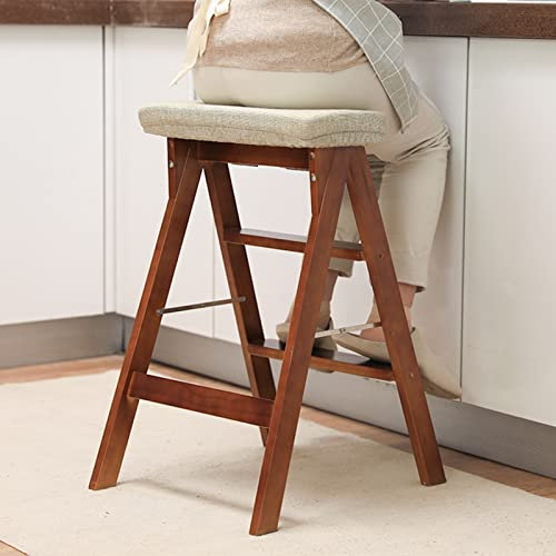 Escabeau, escabeau Pliant, Tabouret en Bois, 2 marches, Tabouret, escabeau en Bois, Chaise d'escalier légère, Petit Tabouret Pliable, bibliothèque à Domicile, échelle d'escalade, Banc à Chau