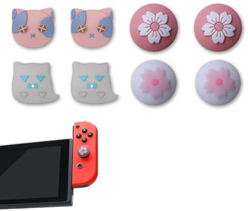 VARKAGE 8 Stück Joystick Kappen für Nintendo Switch und Lite, Switch Ersatzteile, Switch Thumb Grips – Einfache Installation, Verbessertes Spielerlebnis