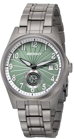 BERNY Titanium Herrenuhr Automatikwerk Klassische Herrenarmbanduhren 10ATM Wasserdicht