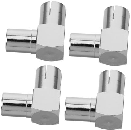 CLISPEED 4piezas Adaptador de Cable de Antena para Tv Grados Forma de Adaptador de Conectores Unidades Macho Hembra para Espacios Reducidos y Placas de Pared