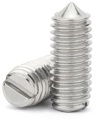 10 STÜCKE Edelstahl Schlitzkopf Kegelspitze Madenschraube M1.6 M2 M2.5 M3 M4 M5 M6 Konisches Ende Kopflose Schraube(M1.6,2mm x10pcs)