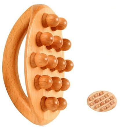 Holztherapie-Massagegerät für Bauchfett, Holz-Meridian-Massage-Körperbürste für Cellulite-Entferner, Cellulite-Lymphdrainage-Massagegerät für Körperformung