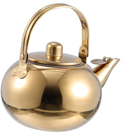 Ipetboom Tetera de Acero Inoxidable con Filtro de Té, Resistente al Calor y Frío, Diseño Grueso con Asa para Uso Doméstico y Preparación de Infusiones