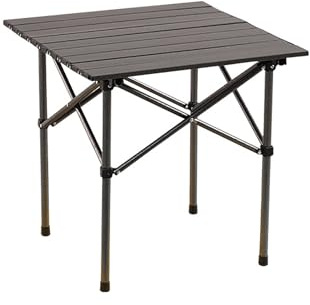 Mesa Auxiliar de Acero Carbono Ligero 53x51x50cm, Mesa de Picnic Portátil, Mesa de Camping con Marco de Acero Carbono, Mesa Plegable Muy Ligera, para Jardín, Terraza, Exterior, Barbacoa