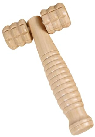 HOODANCOS Holz Massage Roller Handmassager für Gesicht Nacken Schulter und Fuß Multifunktionaler Massageroller mit Glatten Kanten zur Muskelentspannung und Hautpflege Leicht und Tragbar für